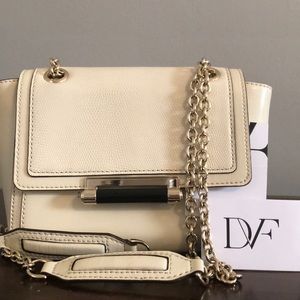 Diane Von Furstenberg mini leather/lizard embossed